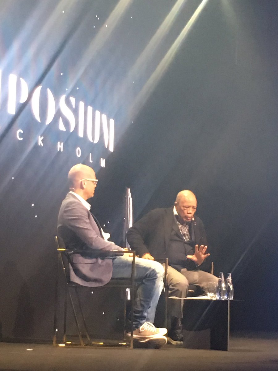 'Music is emotional architecture' <a href="/QuincyDJones/">Quincy Jones</a> tells Frank Gehri #brilliantminds2016 #symposium