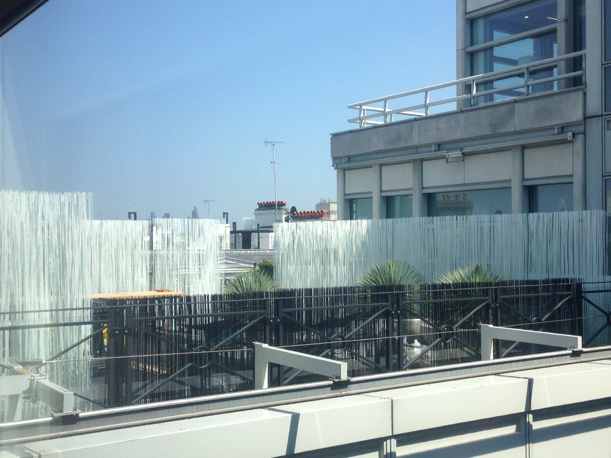 James Aldridge Garden Design installing our <a href="/extremis/">extremis</a> 'Sticks' on a London terrace today, #nice #verynice