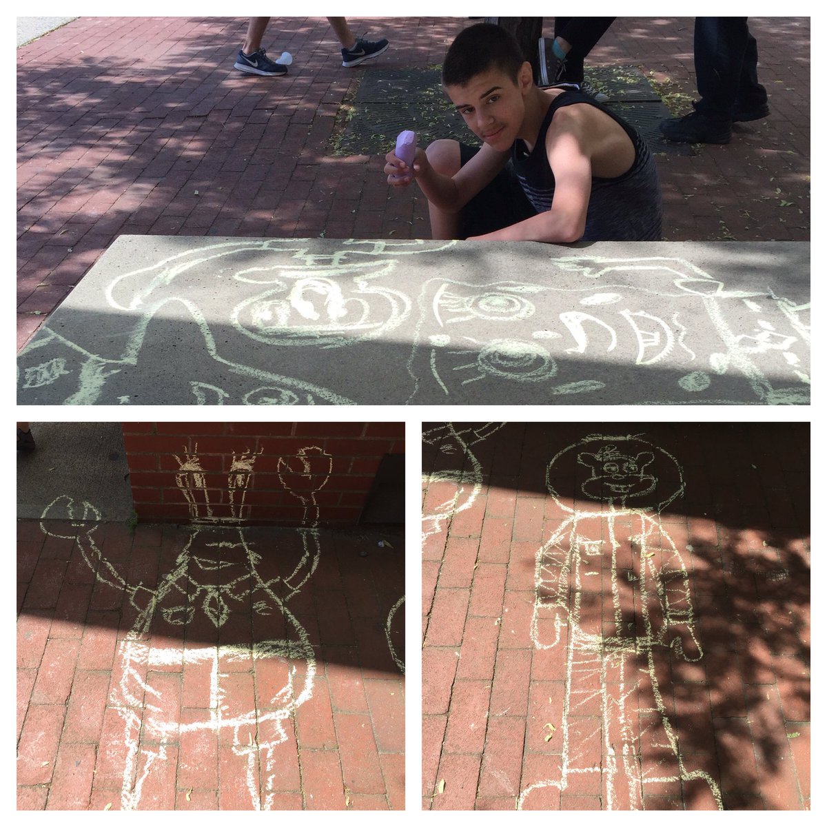 cmshappenings's tweet photo. #CMSFieldDay2016 #funinthesun #chalkart #sidewalkart #welovespongebob #artsed https://t.co/CSbM0bvww8