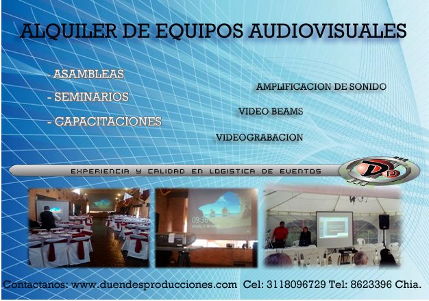 Eventos_Chia's tweet image. Alquiler de equipos Audiovisuales todo tipo de eventos goo.gl/JLUk9Y