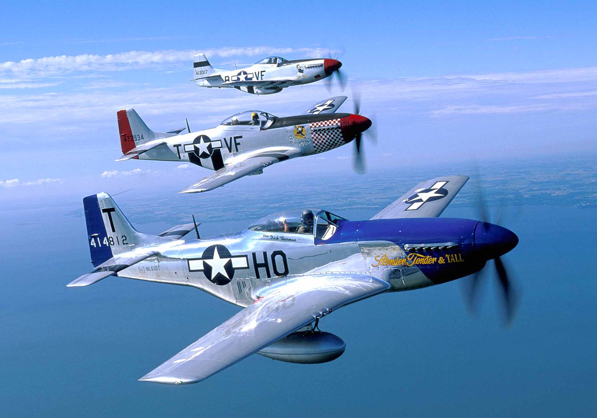 Warbird photo of the day from the FlyPast files! A trio of Mustangs, taken during one of our US tours