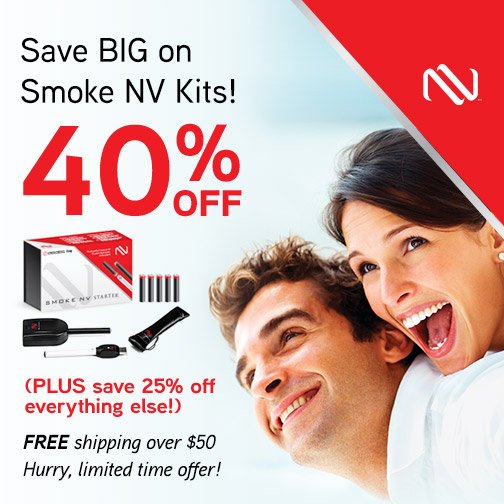 SmokeNV's tweet photo. Save up to 40% off on Smoke NV Kits and more! Only at https://t.co/Qq5eaW63X9 #smokenv #vape #healthieralternative https://t.co/vohoiuZfkv