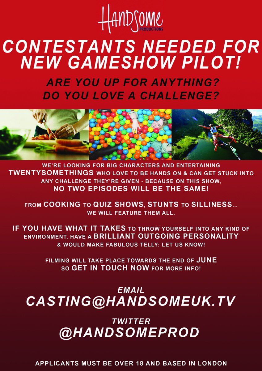 @CastingCallTV young, fun and loving the fact that it's nearly the weekend, then apply to out new TV gameshow now!