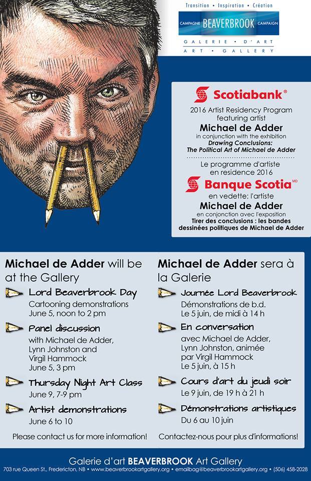 Dernier jour pour la résidence de Michael de Adder - il sera à la Galerie au cours de la journée!