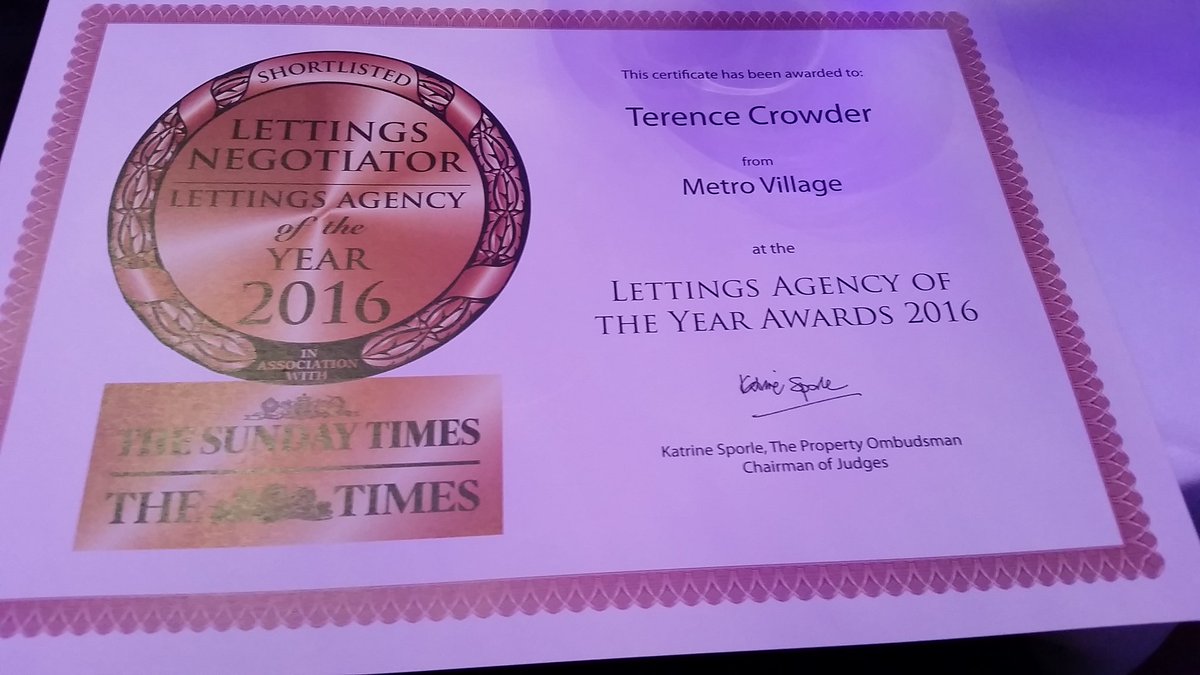 metrovillageltd's tweet image. Top 6! Amazing! Well done Terry @EAELIVE
 #LAOTYA16 #SE16 #EstateAgent #property #lettings #FridayFeeling 👊👊