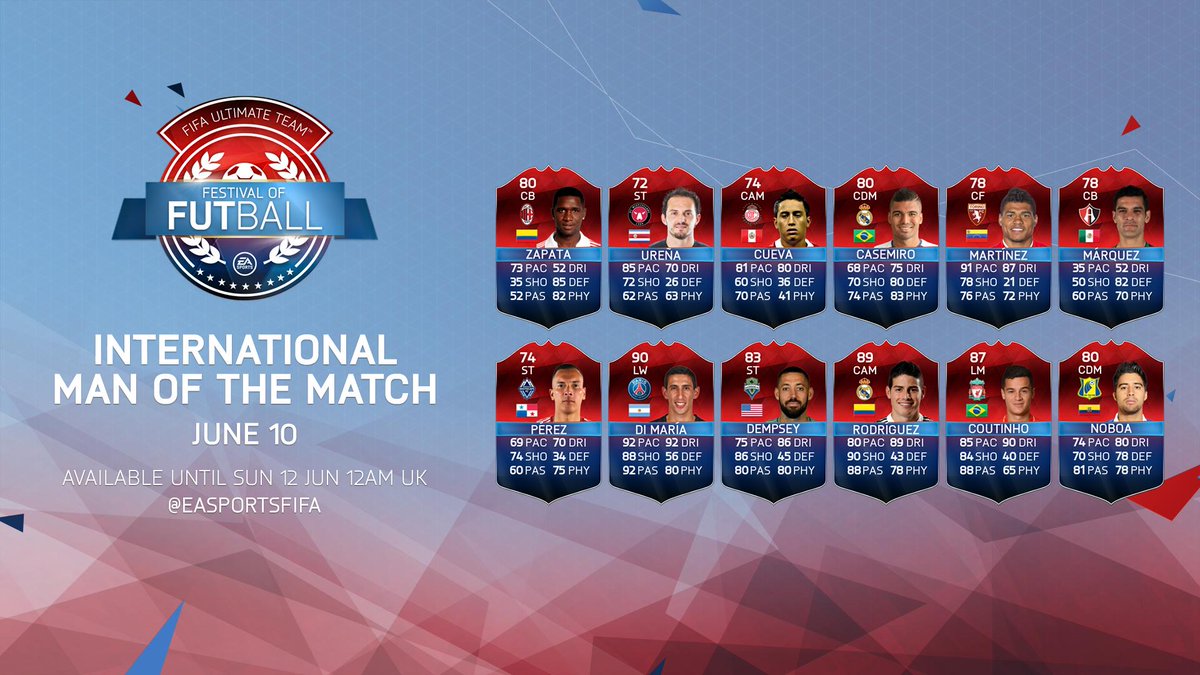 EASPORTSFC's tweet photo. The first Festival of FUTball international Man of the Match release is now live! https://t.co/pVq6EU6sqK https://t.co/xnqKgWs4LM