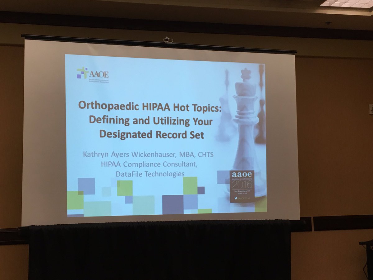 Looking forward to hearing <a href="/KAWickenhauser/">Kathryn Ayers Wickenhauser</a> at #AAOE2016