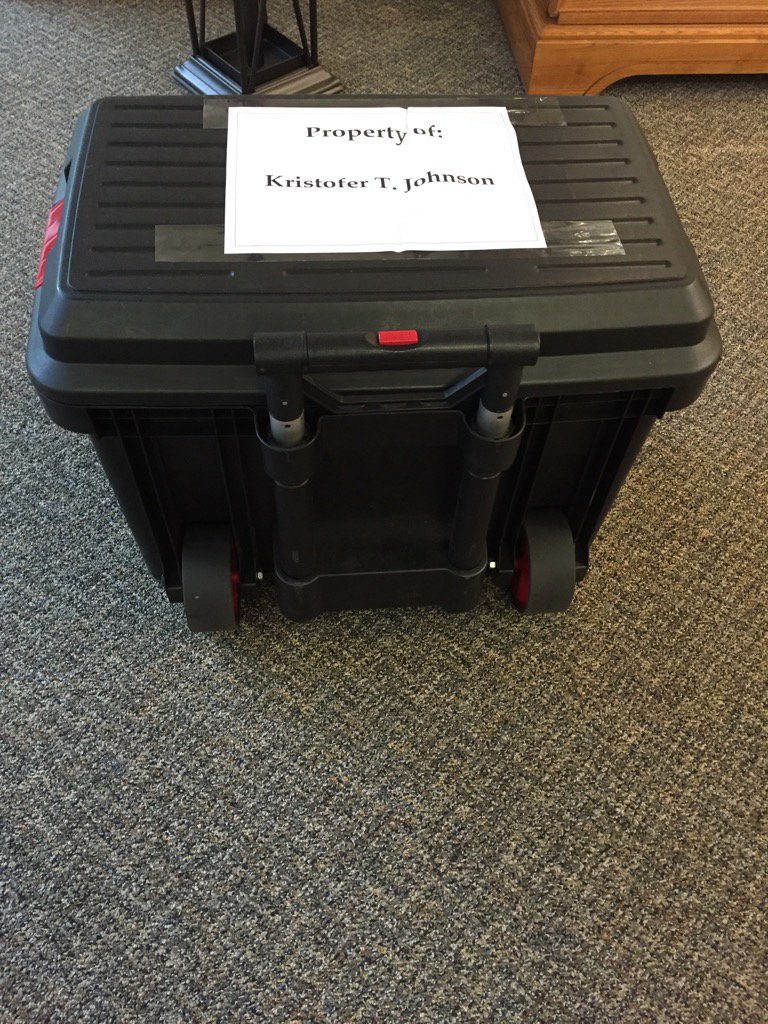 KrisJohnson_IOM's tweet photo. After our last event, The tool chest went missing. Somehow our team think assigning it to me will help. #noitwont https://t.co/e5xYa3eTsA