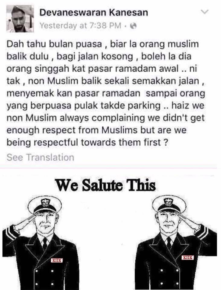 UstazAzharID's tweet photo. Apa Kata Anda Semua ? Terbaik Tak Brother Ni Menghormati Muslim . https://t.co/gt5aZqc1Jk