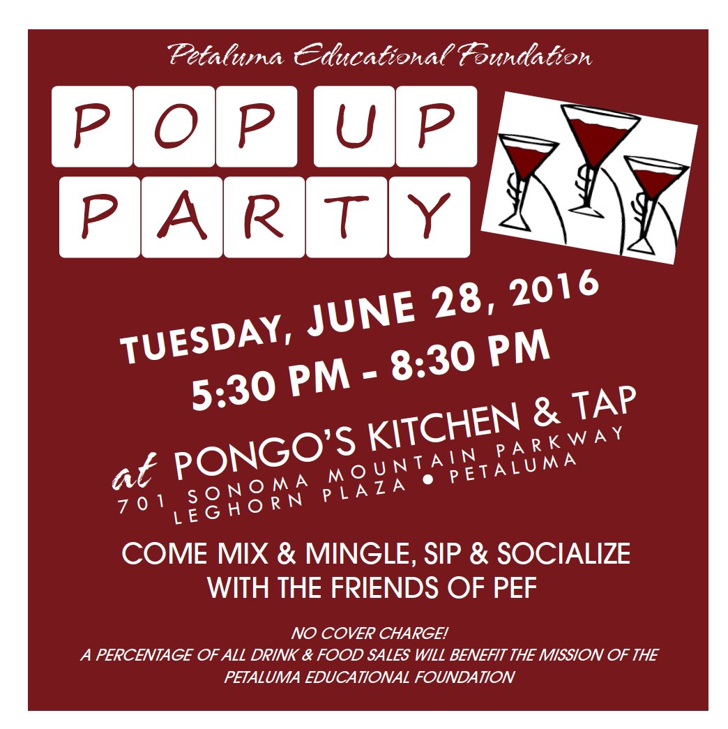 Pop on over to the PEF Pop Up Party #4 on 6/28 @PongosKitchen