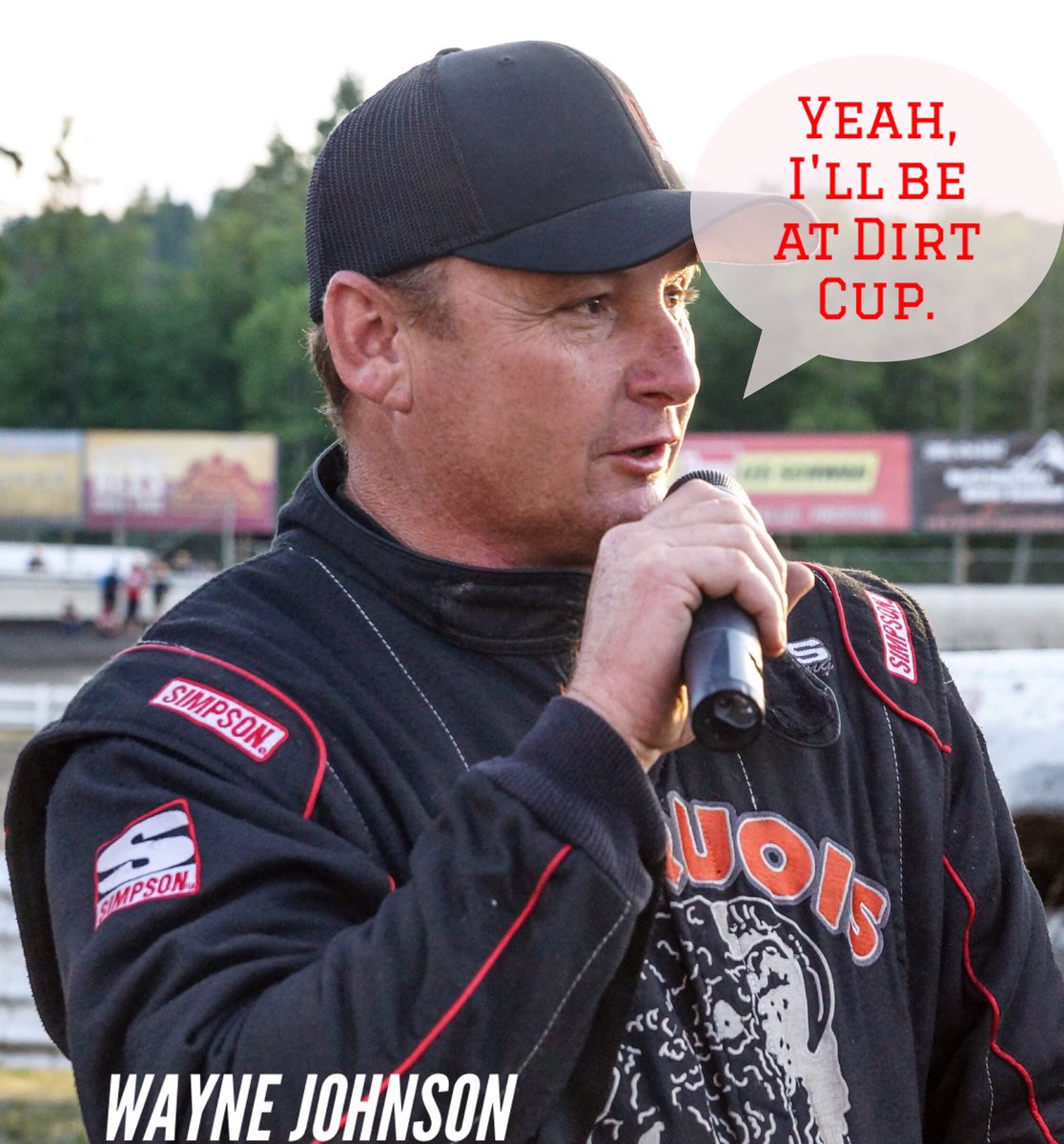 skagitspeedway's tweet photo. Is that a question? Of course Wayne Johnson will be here for #DirtCup2016! Will you? https://t.co/Zs5Re6RwBG