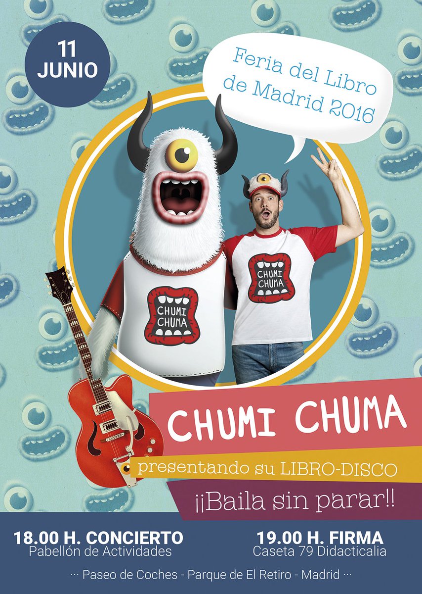 ¡Mañana es el día! Nos vemos en la <a href="/FLMadrid/">Feria del Libro de Madrid</a> 
18h Concierto Pabellón Actividades
19h Firma Caseta 79 <a href="/Didacticalia/">Didacticalia</a>