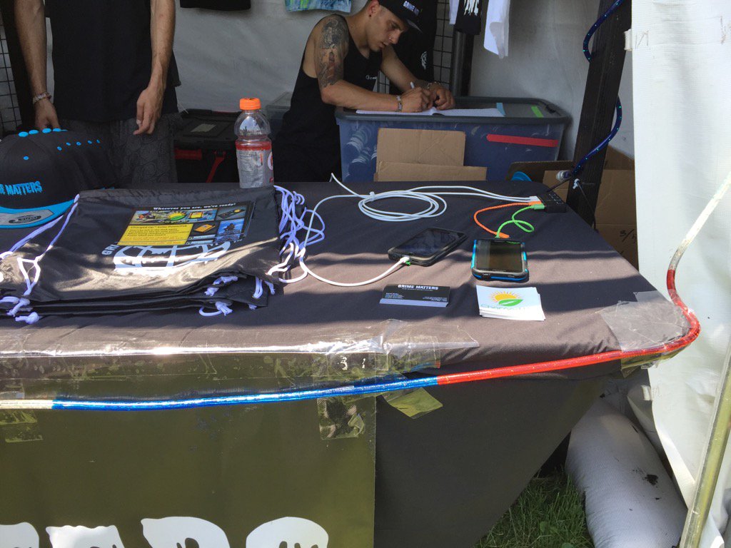 GridBeGone's tweet photo. #grimematters is set up for solar charging #gridbegone provides! https://t.co/E5XEiNuUnv
