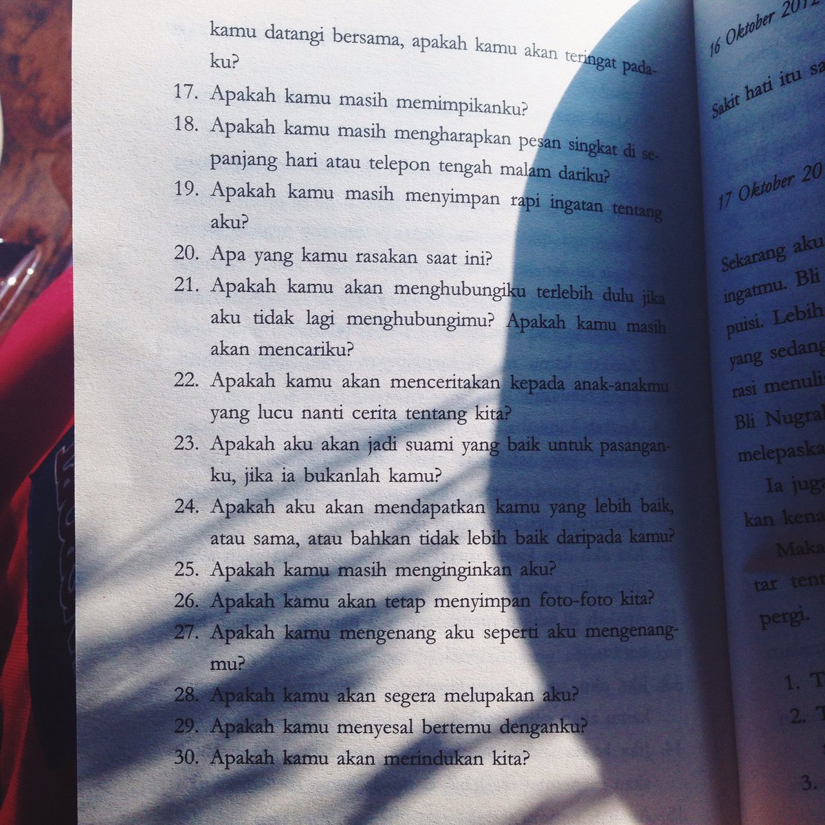 benzbara_'s tweet photo. daftar pertanyaan pengantar tidur. silakan dijawab di dalam hati saja. #night https://t.co/1ZyzG7LPie