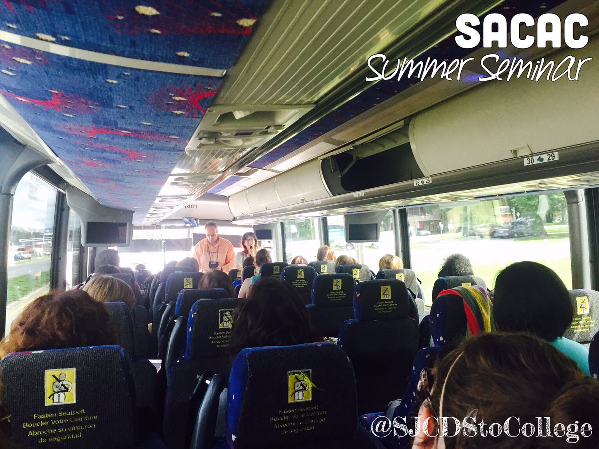 SJCDStoCollege's tweet photo. Squeezing in workshops on the bus! #SACACsumsem2016 #SACAC https://t.co/MiGlaYxO3f