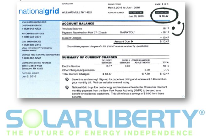 BREAKING: Customer's Electric Bill Totals $10.47 #solar -- Call TODAY for yours! It's easy. #loweryourelectricbill