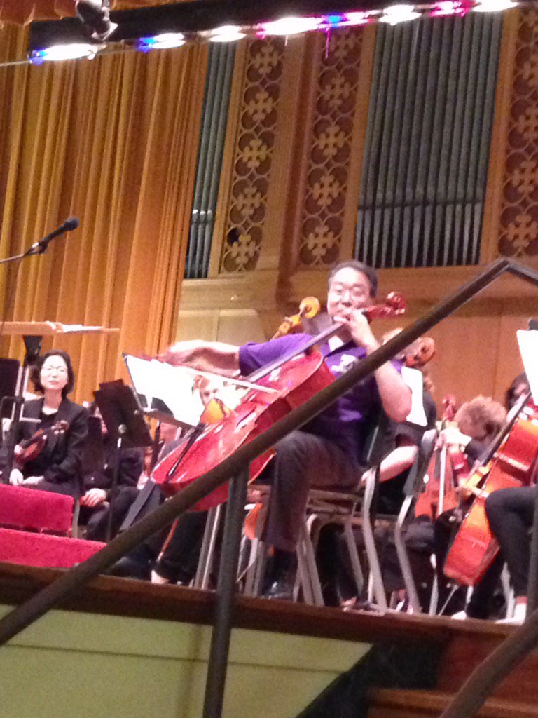 aalvar5151's tweet photo. Can't beat ending the long work week by listening to the beautiful music of YoYo Ma, COC, and Schurz musicians!! A+ https://t.co/wWj5xVMvei