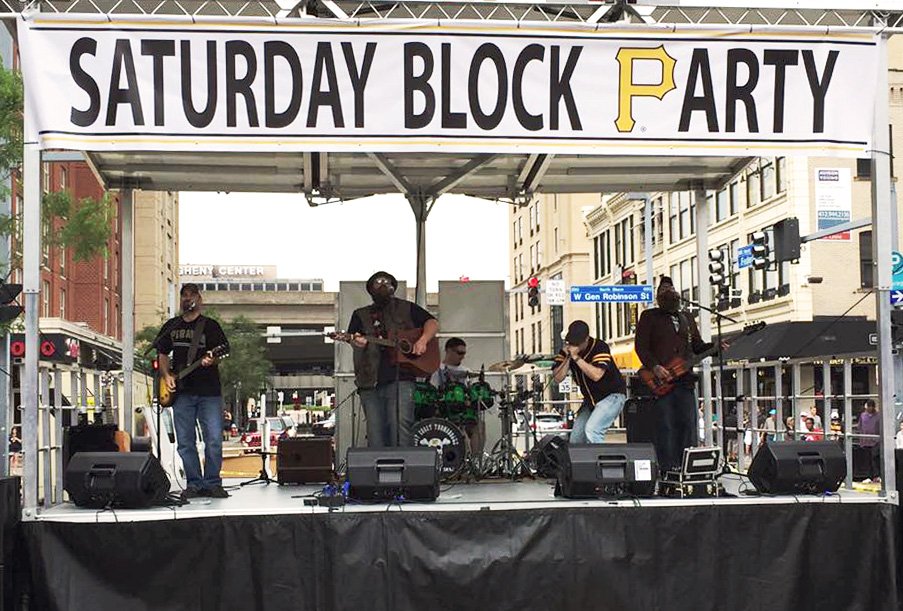 ectband's tweet photo. Pic from last week's #SaturdayBlockParty at #PNCPark. Thanks @Pirates and #LetsGoBucs! #VotePirates #ECT https://t.co/IL4NZCJxCv