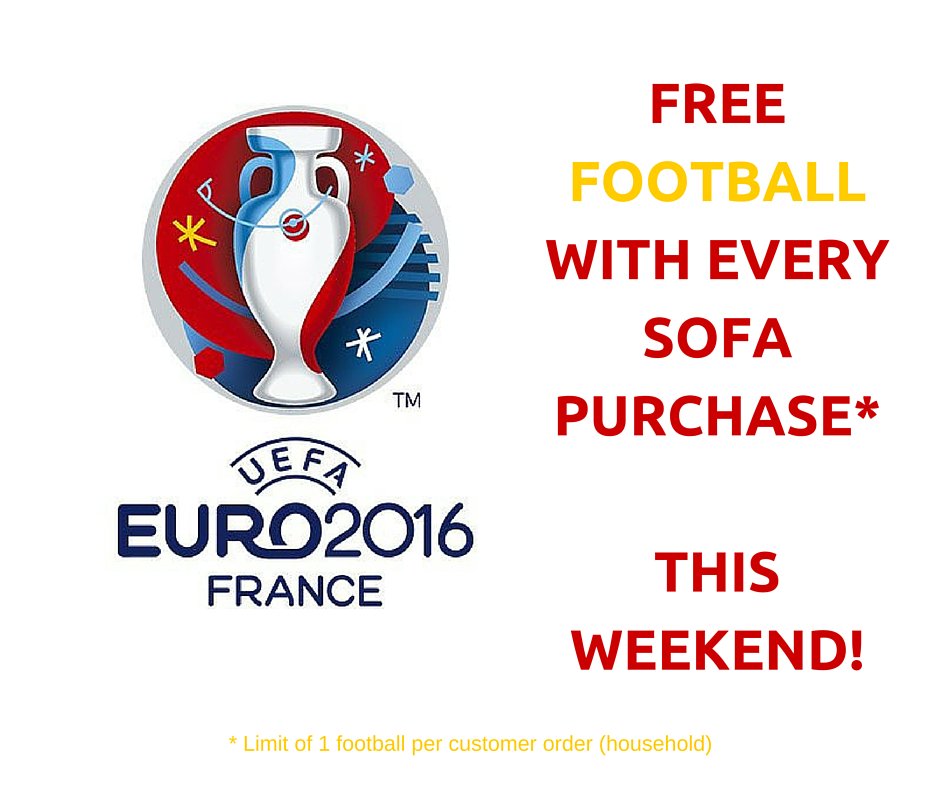 SofaCityDirect's tweet photo. Pop into #SofaCityDirect this weekend and receive a #FREE #football with every customer order* (whilst stock lasts). https://t.co/hRAdiyVy3f