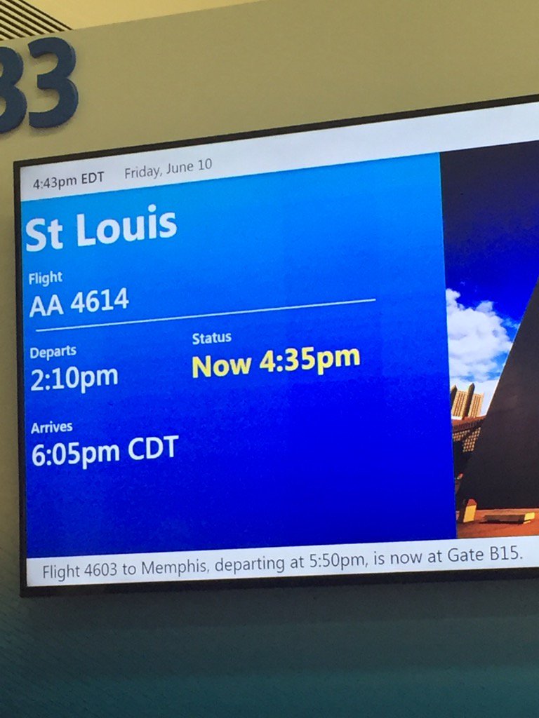 donnahhodge's tweet photo. We have no information - horrible customer service its 4:43 and the board says 4:35 #flt4614 https://t.co/WyE1HNVaDh