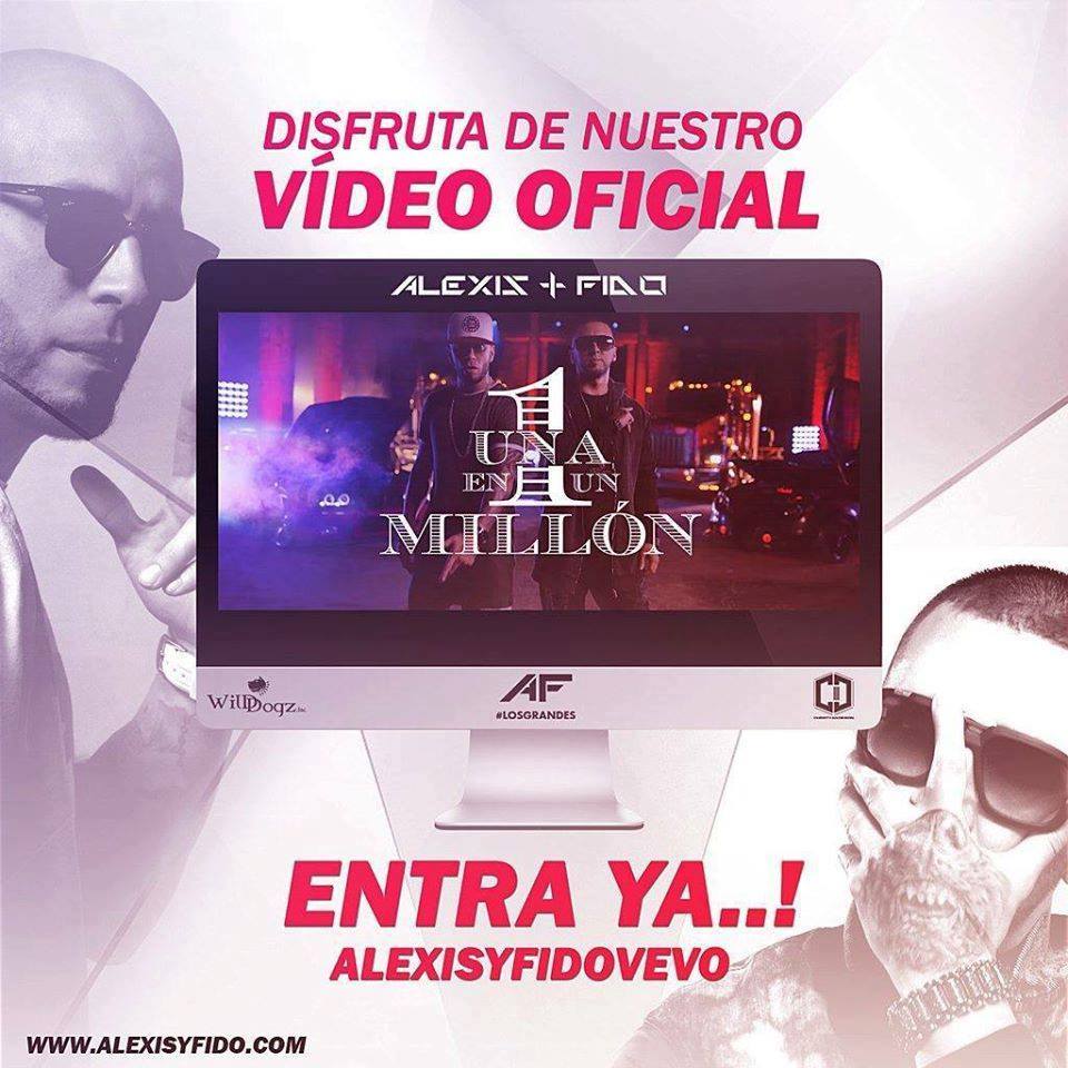 alexisyfido's tweet image. Conéctate a @Vevo y ve nuestro vídeo #Unaenunmillon aquí -&amp;gt; bit.ly/unaenunmillonv… #LosGrandes
