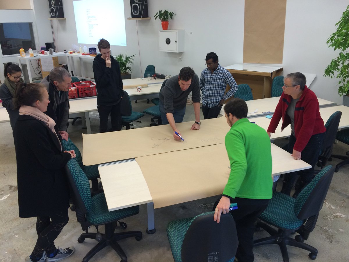 CreativeHQ's tweet photo. #1stassembly hack together #huttstemm the plan starts to form https://t.co/u5zj93reWQ