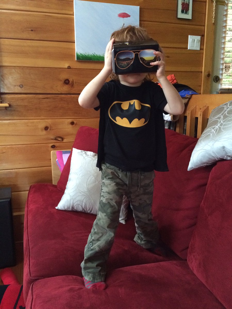 NannerNan's tweet photo. First experience with VR. He's three. Blows my mind!
#VRisSOCOOL https://t.co/WPeknleAGK