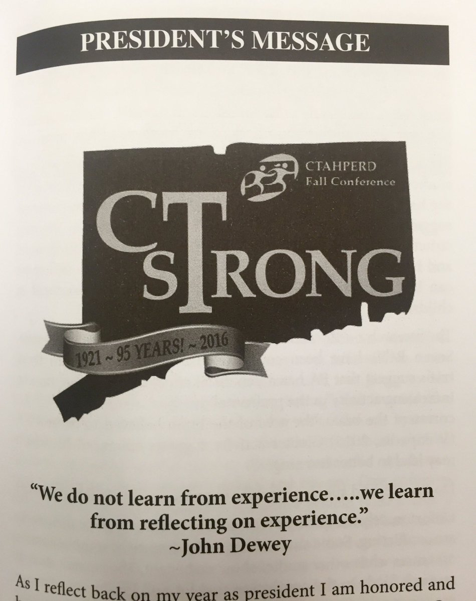 DavidGusitsch's tweet photo. Some nice quotes from our recent #CTAHPERD president, @galske_lisa - thanks for your service!
#ReflectToImprove https://t.co/qXTGvlDiU8