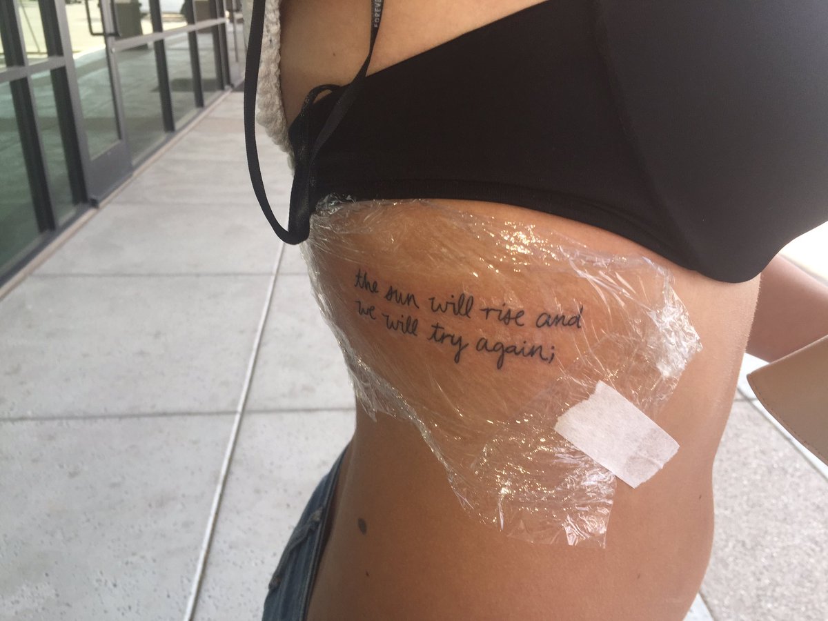 AzCliqueAsFrick's tweet photo. i got a tattoo today-- a quote from my favorite band |-/ https://t.co/nncvXrXWgF