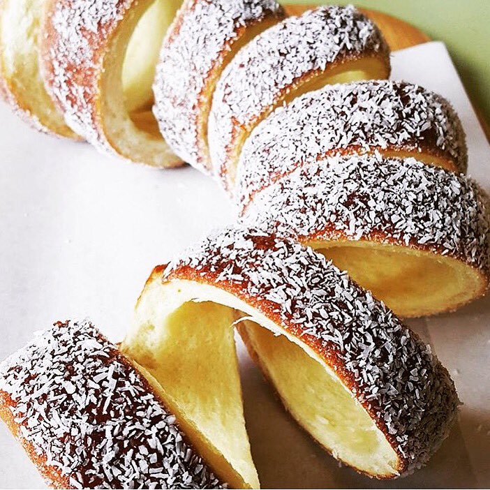 the_kurtosh's tweet photo. Coconut Chimney Cake https://t.co/0JiwIFCp7s