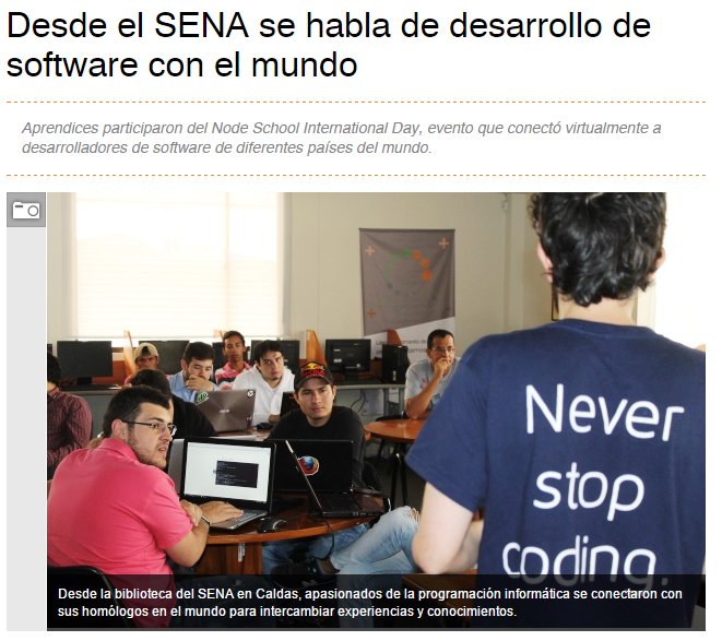 Recomendado: Desde el #SENA se habla de desarrollo de software con el mundo. goo.gl/JLJOep
