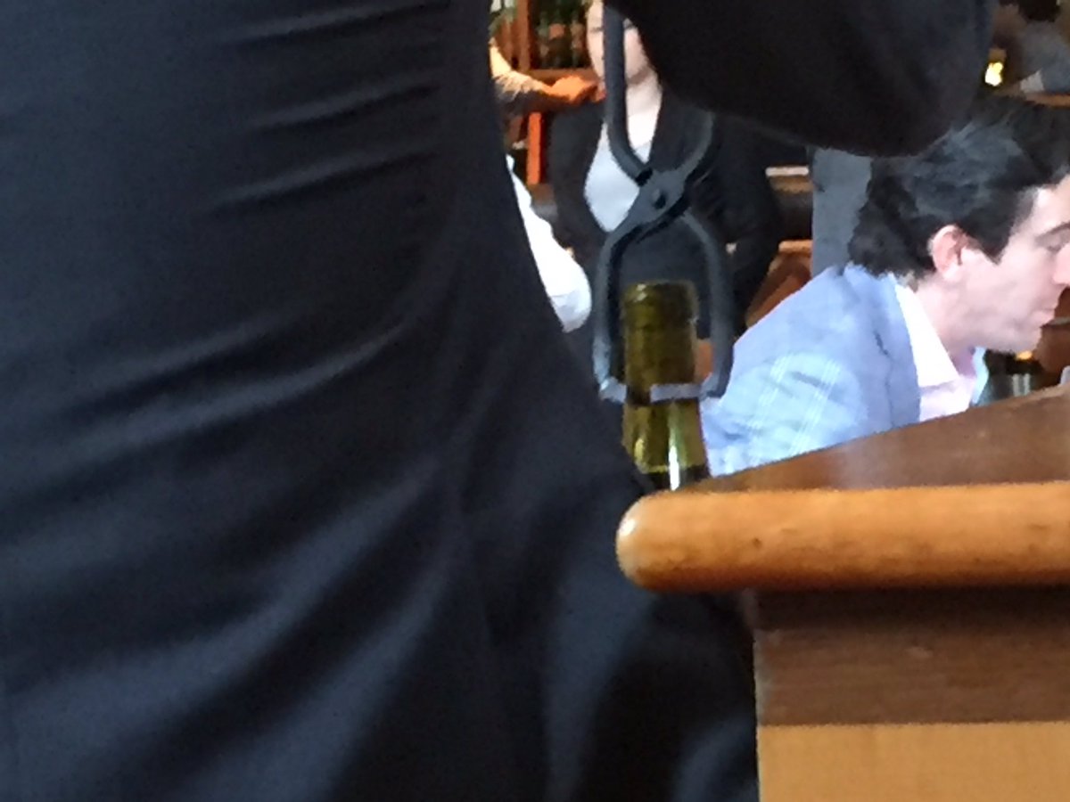 MarlowMoo's tweet photo. Opening wine w heated tongs at Eleven Madison Park #nycfood #moocation @NobleRotSociety @JamesCluer twice now seen! https://t.co/blhim5XRcK