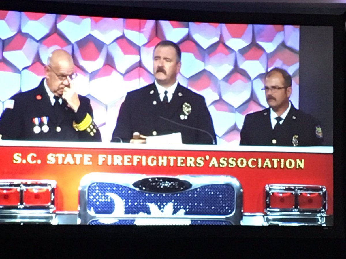 Minick's tweet photo. .@scfirefighters Transfer of Command from @TnorrisTommy to @Mack_skip by @SCFirePalmer during @FireRescueSC 2016 https://t.co/CBUs1Ow5te