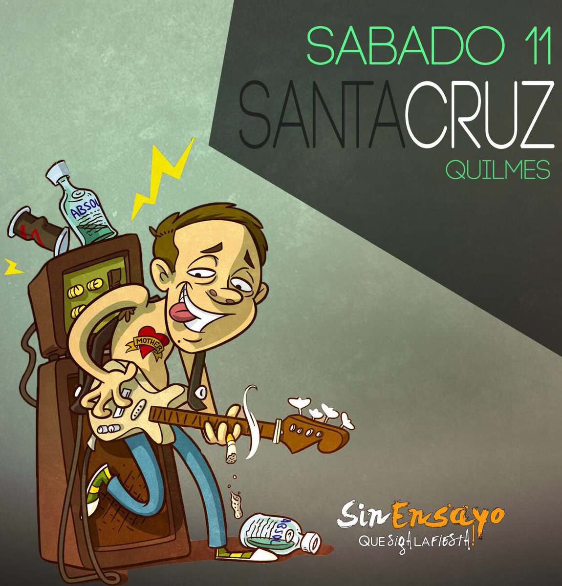 Sin_Ensayo's tweet photo. Mañana dicen que la joda está en @santacruzevent y no va a quedar otra que ir a hacer un poco de ruido! https://t.co/XJ3XSHeQTv