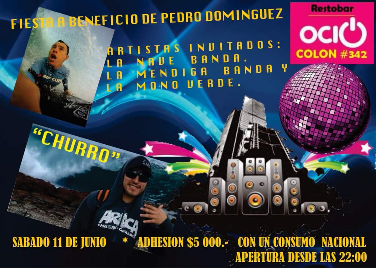 ConnieLTorresS's tweet photo. Utiliza tu hashtag #TodosSomosChurro #PedroDominguez #Churro #PhillD'mont. Los esperamos mañana en Ocio Pub... https://t.co/GXi8FpK9Yf