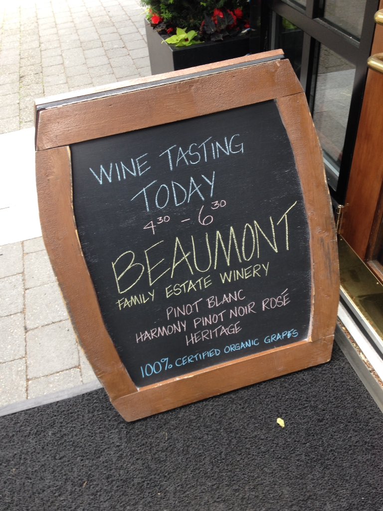 <a href="/Beaumontwines/">Beaumont Winery</a> #winetasting today <a href="/SuttonPlaceHtl/">The Sutton Place Hotels</a> ! #wine made from 100% #organic grapes