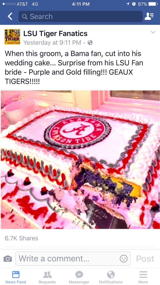 lahdoc's tweet photo. @suzzy1969 Thought you'd get a kick out of this! #SECWars 😂😂😂#GeauxTigers https://t.co/Hz19UMn8vk