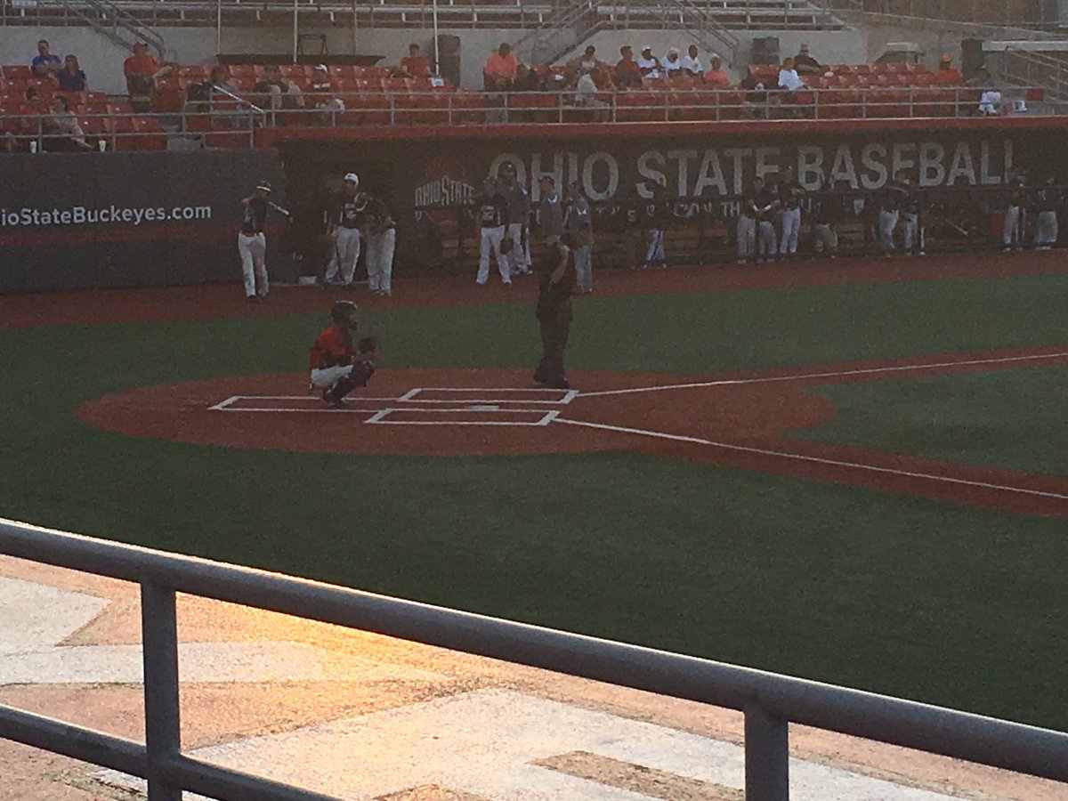 ohsteambaseball's tweet photo. Nate Monastra in the Mizuno All-Ohio Series at Ohio State https://t.co/8c2aN42wF6