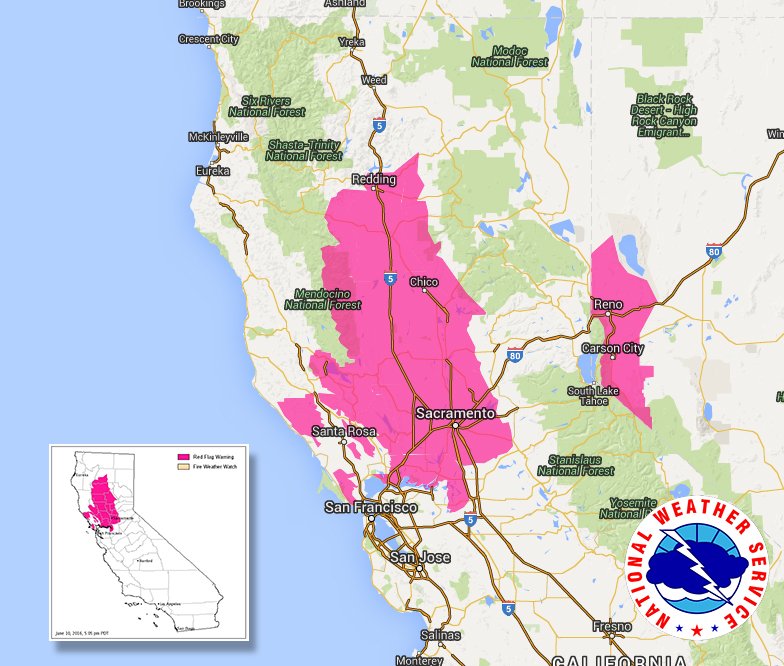 CALFIRE_PIO's tweet image. Red Flag Warning issued due to gusty winds &amp;amp; low humidity this weekend. High fire danger. calfire.ca.gov/communications…
