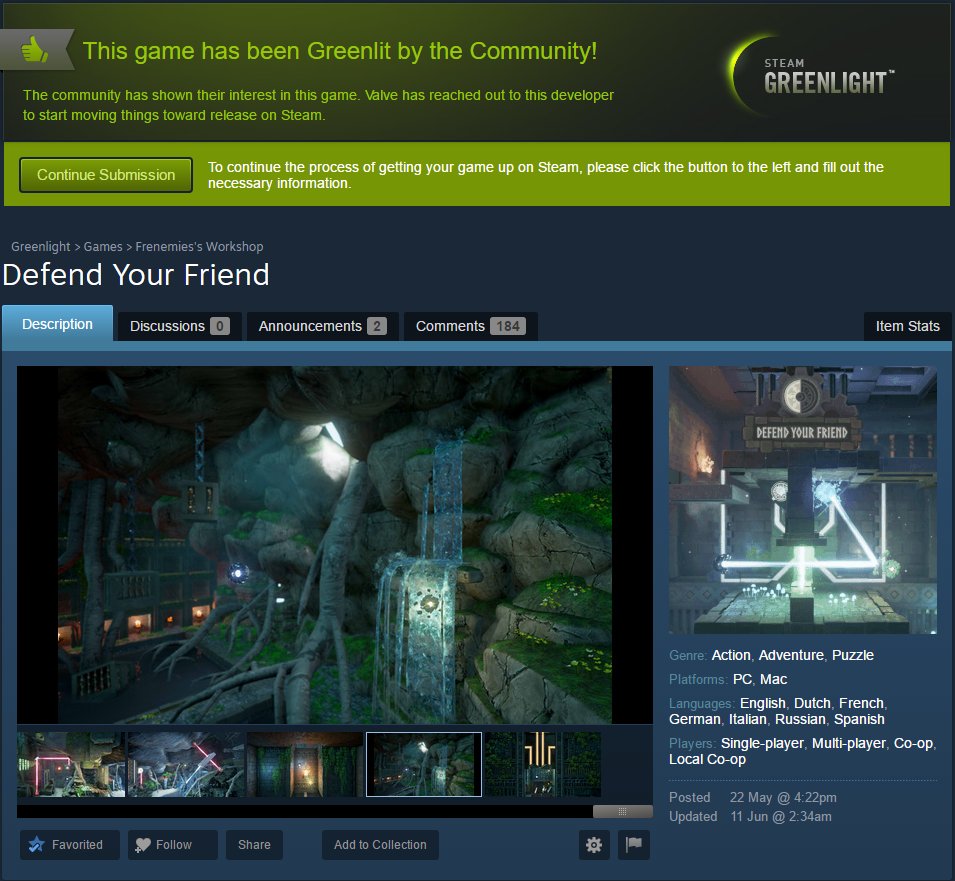 RamnGames's tweet photo. WE GOT GREENLIT! @FrenemiesDYF 
#Steam #Indiedev #DYF

:D https://t.co/yA2GT2OOP4