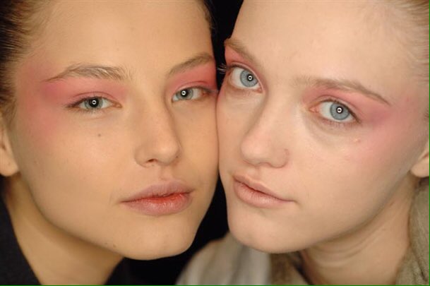 pixts's tweet image. ruslana korshunova &amp;amp; vlada roslyakova backstage at max mara | ss 08