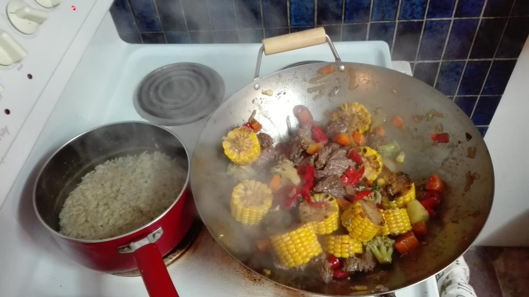 Cooking diner at James place. #kangaroo