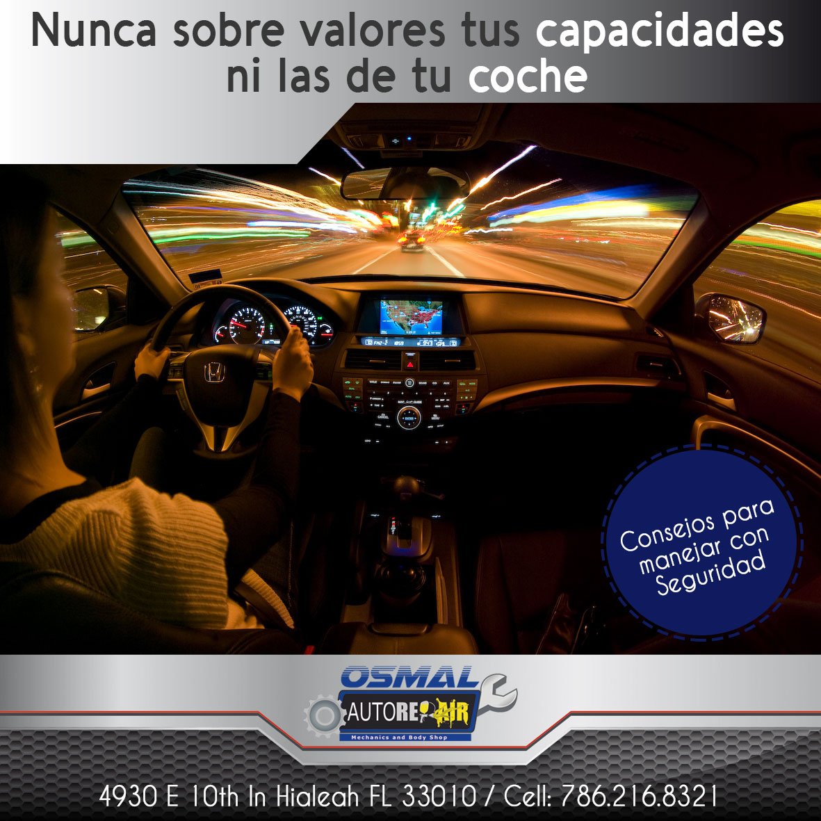 OsmalAuto's tweet photo. Permanece siempre concentrado para poder anticiparte a cualquier contingencia
Son los consejos de @osmalautos #Miami https://t.co/VfZdd5RwPO