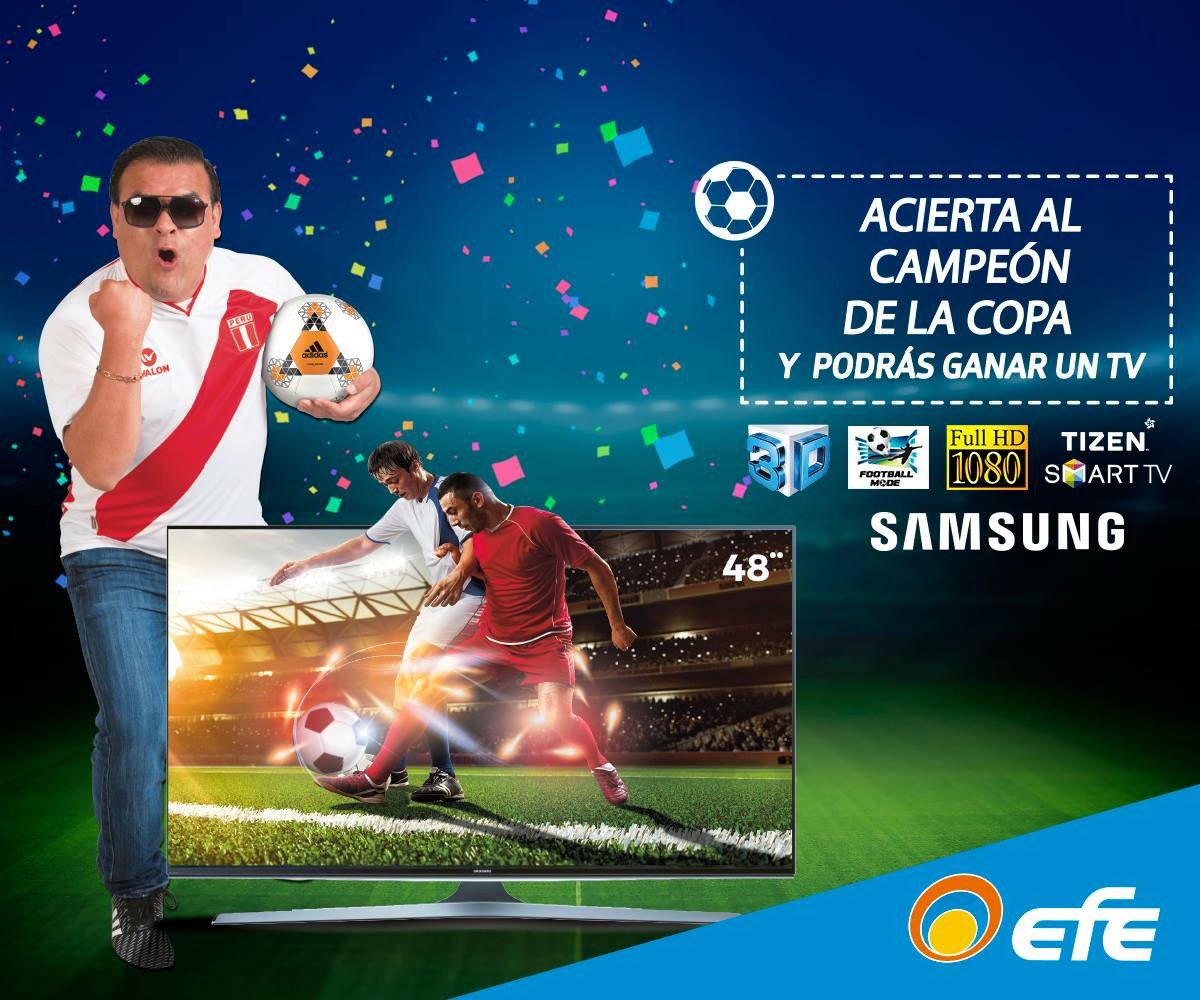 jcorderique's tweet image. Gana un TV! Acierta al campeón de la Copa!! Entra aquí y participa! Gracias a #TiendasEFE vivelacopa.efe.com.pe