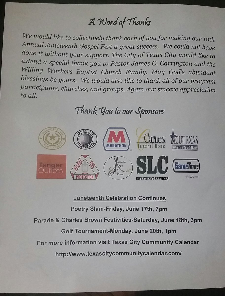 juneteenth2015's tweet photo. Texas City Juneteenth Gospelfest #juneteenth #freedom https://t.co/zyf8dZvFJK