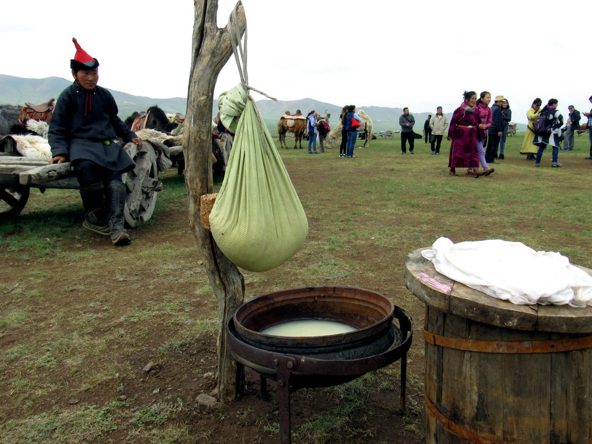 IdreTour's tweet photo. All kinds of dairy are produced by nomads.  The nomadic way of  living is simple and practical. #IdreTour #Mongolia https://t.co/4vVJbTRmo9
