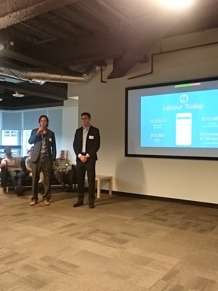 Spring_is's tweet photo. Next up Justin and John of @labourtodayapp #vanstartupcity #SUDemoDay https://t.co/ixqJ6gQ6GD