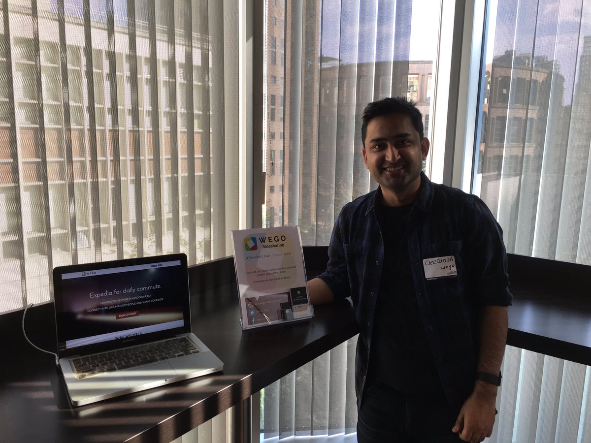 getkakkar's tweet photo. The booth is all set up for @wego_rides. Come visit us at #SUDemoDay #VanStartupCity https://t.co/ii2pEWgcWZ