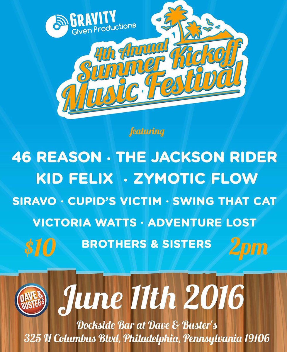 financesupermom's tweet photo. 2mrw come have a drink with us and listen to some tunes at Dave &amp; busters dockside bar in philly https://t.co/H4WmpxaZcP