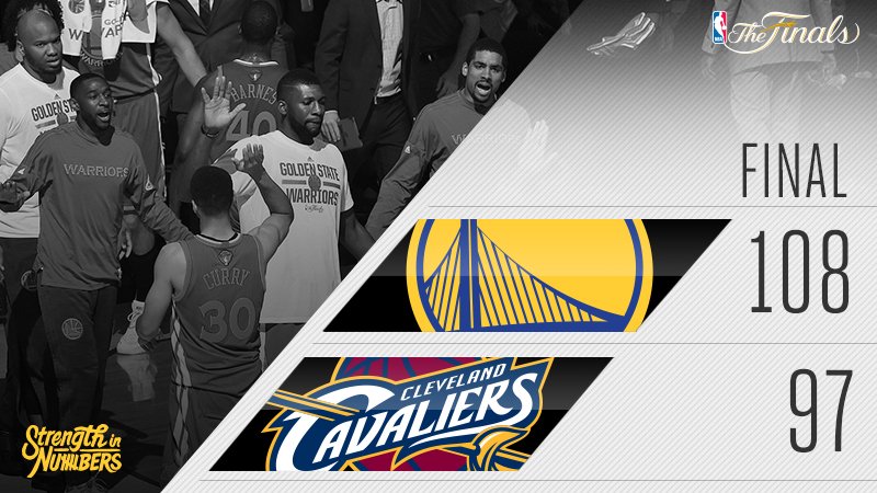 Dubs lead the series, 3-1. #StrengthInNumbers